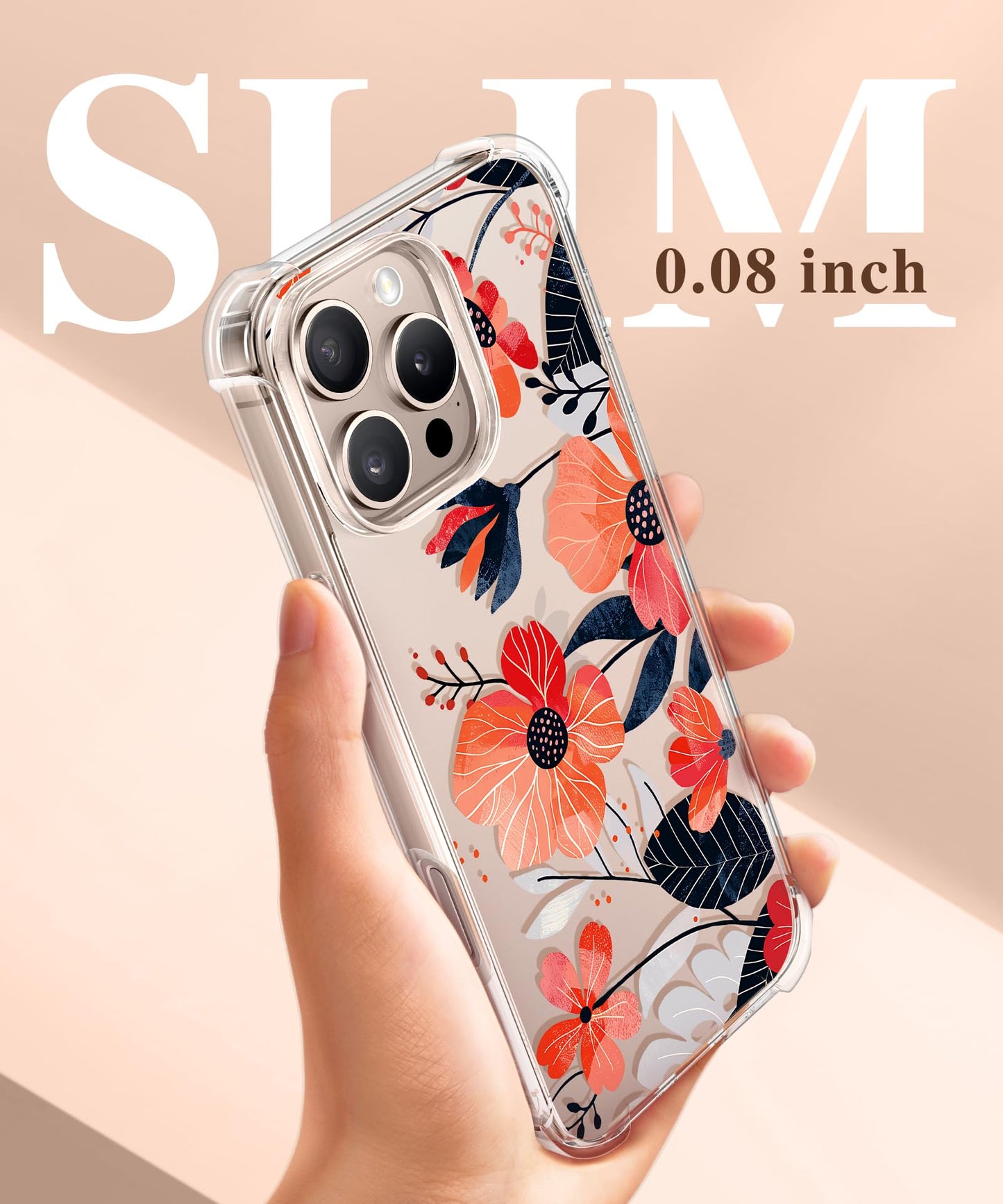 3-in-1 Floral Protection Kit for iPhone 16 Pro Max (6.9 inches, 2024)