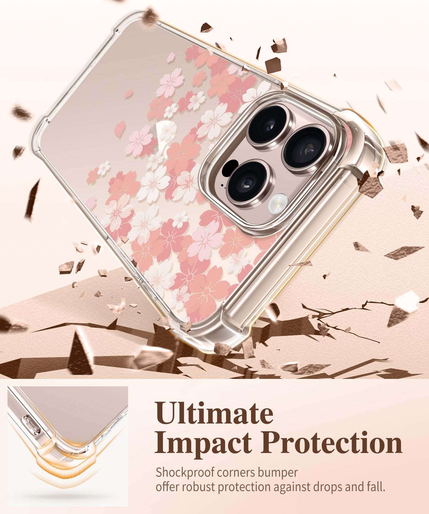 3-in-1 Floral Protection Kit for iPhone 16 Pro Max (6.9 inches, 2024)