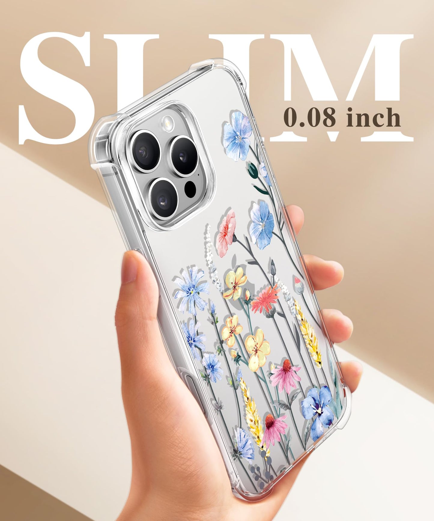 3-in-1 Floral Protection Kit for iPhone 16 Pro Max (6.9 inches, 2024)