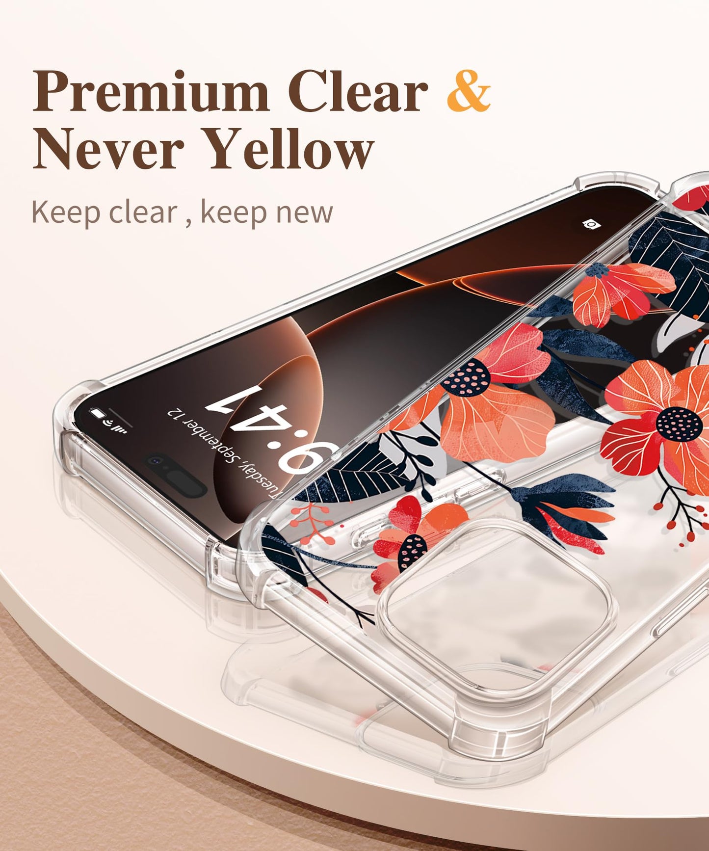 3-in-1 Floral Protection Kit for iPhone 16 Pro Max (6.9 inches, 2024)