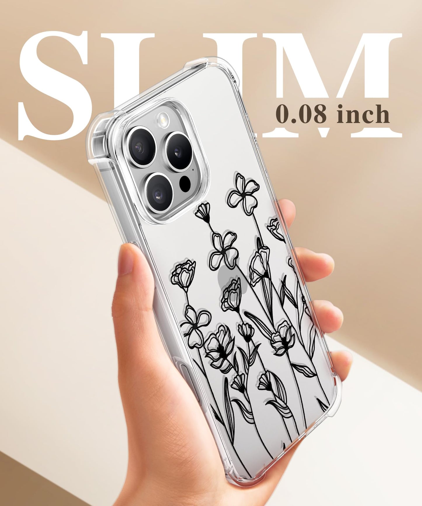 3-in-1 Floral Protection Kit for iPhone 16 Pro Max (6.9 inches, 2024)