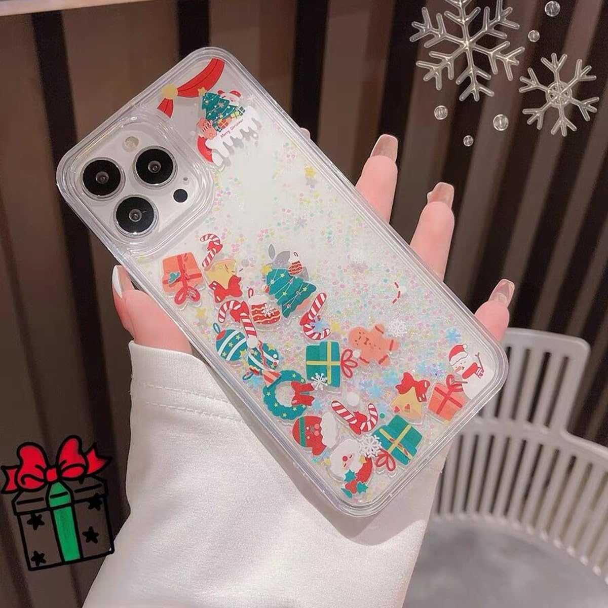 Christmas Glitter Case for iPhone 16 Pro