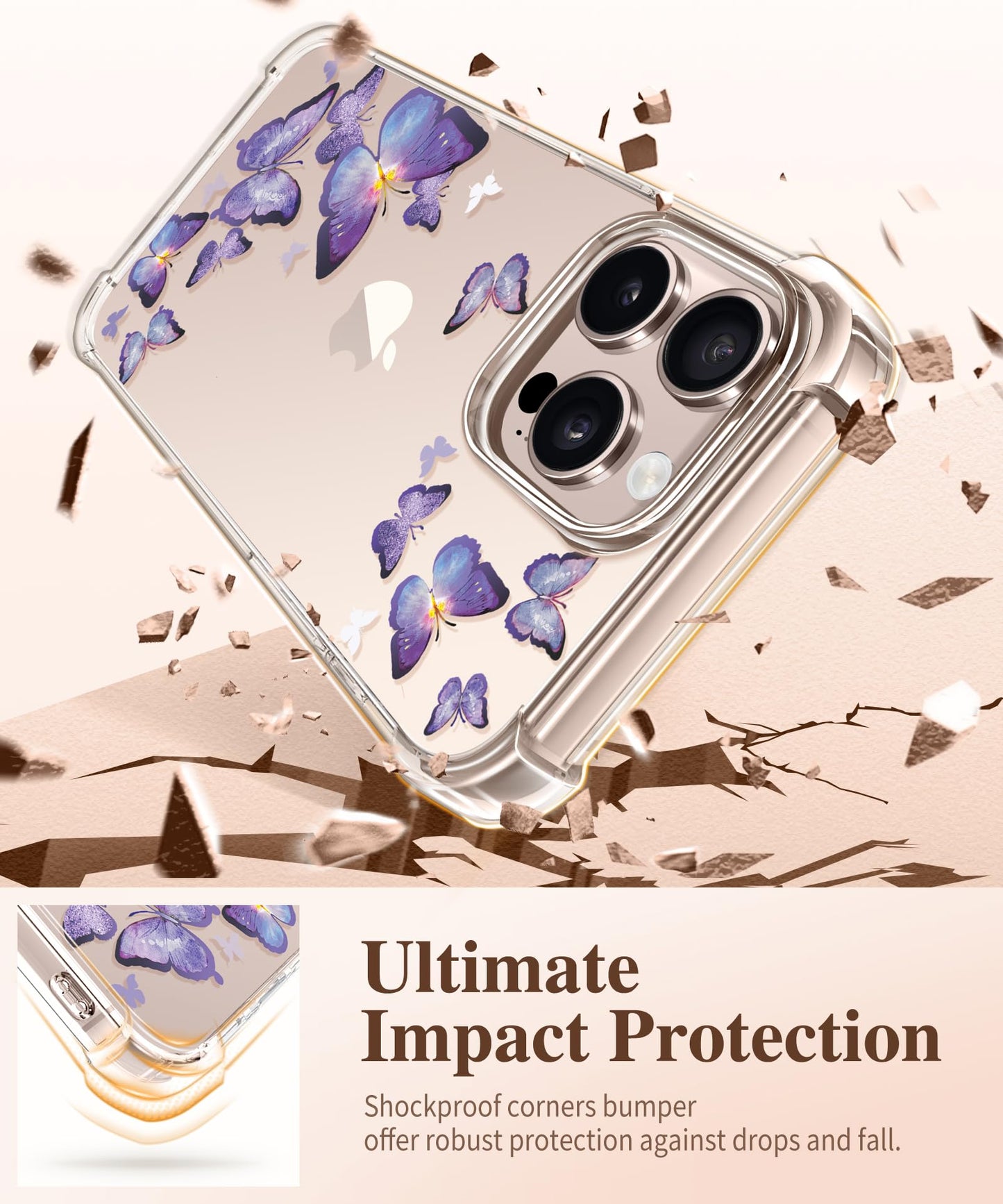 3-in-1 Floral Protection Kit for iPhone 16 Pro Max (6.9 inches, 2024)