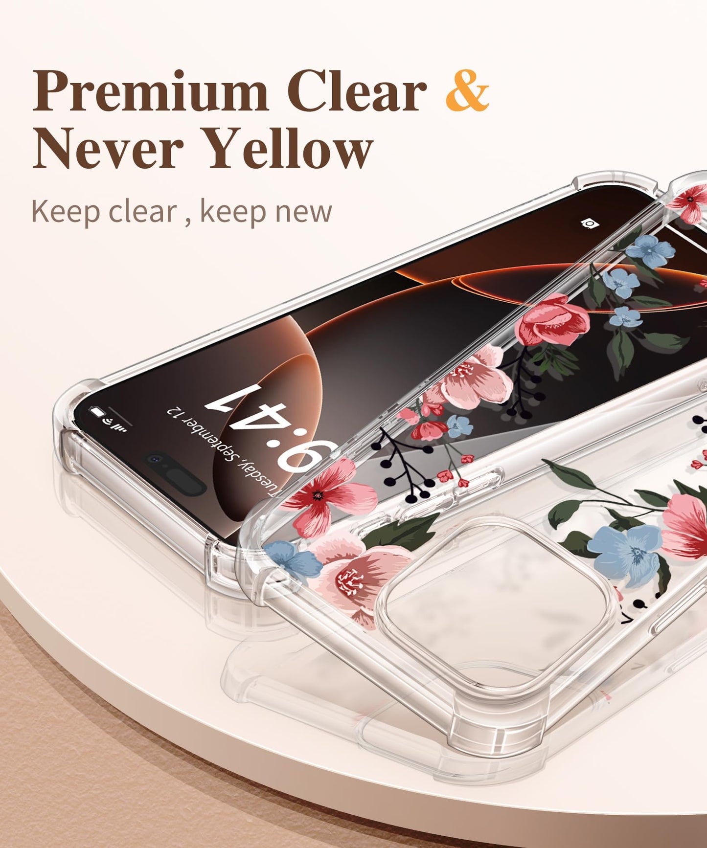 3-in-1 Floral Protection Kit for iPhone 16 Pro Max (6.9 inches, 2024)