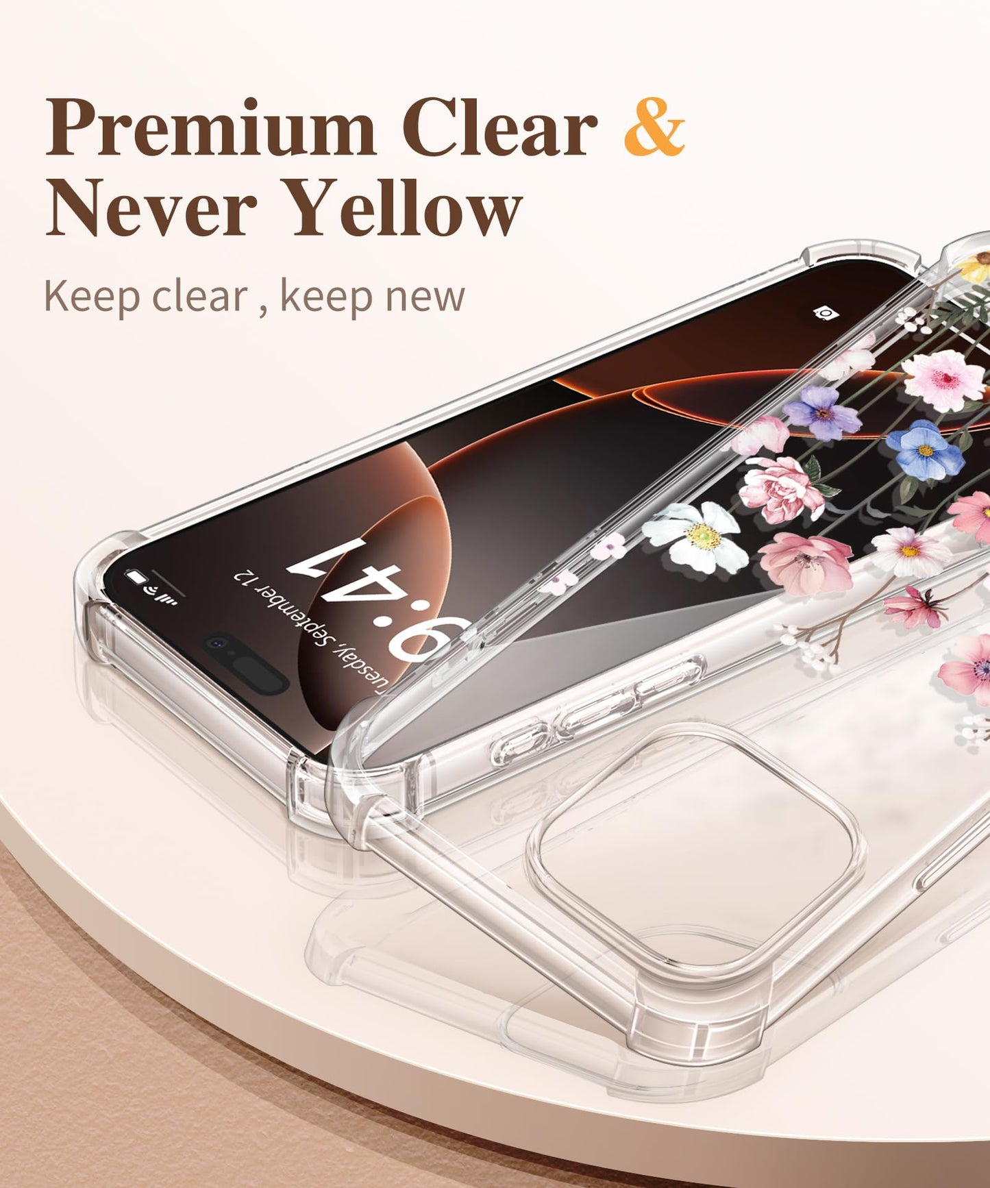 3-in-1 Floral Protection Kit for iPhone 16 Pro Max (6.9 inches, 2024)