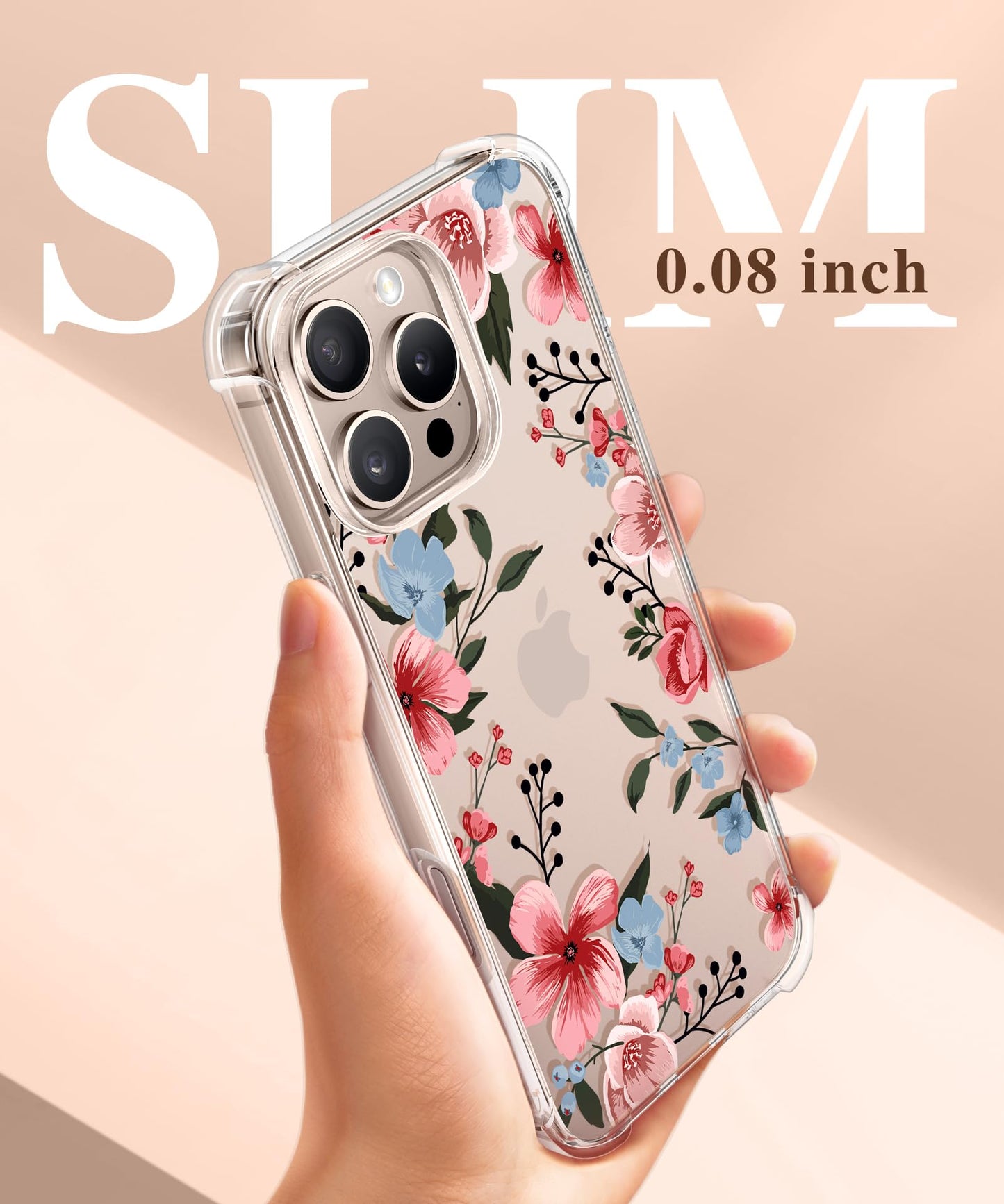 3-in-1 Floral Protection Kit for iPhone 16 Pro Max (6.9 inches, 2024)