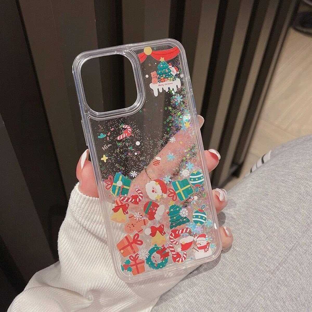 Christmas Glitter Case for iPhone 16 Pro