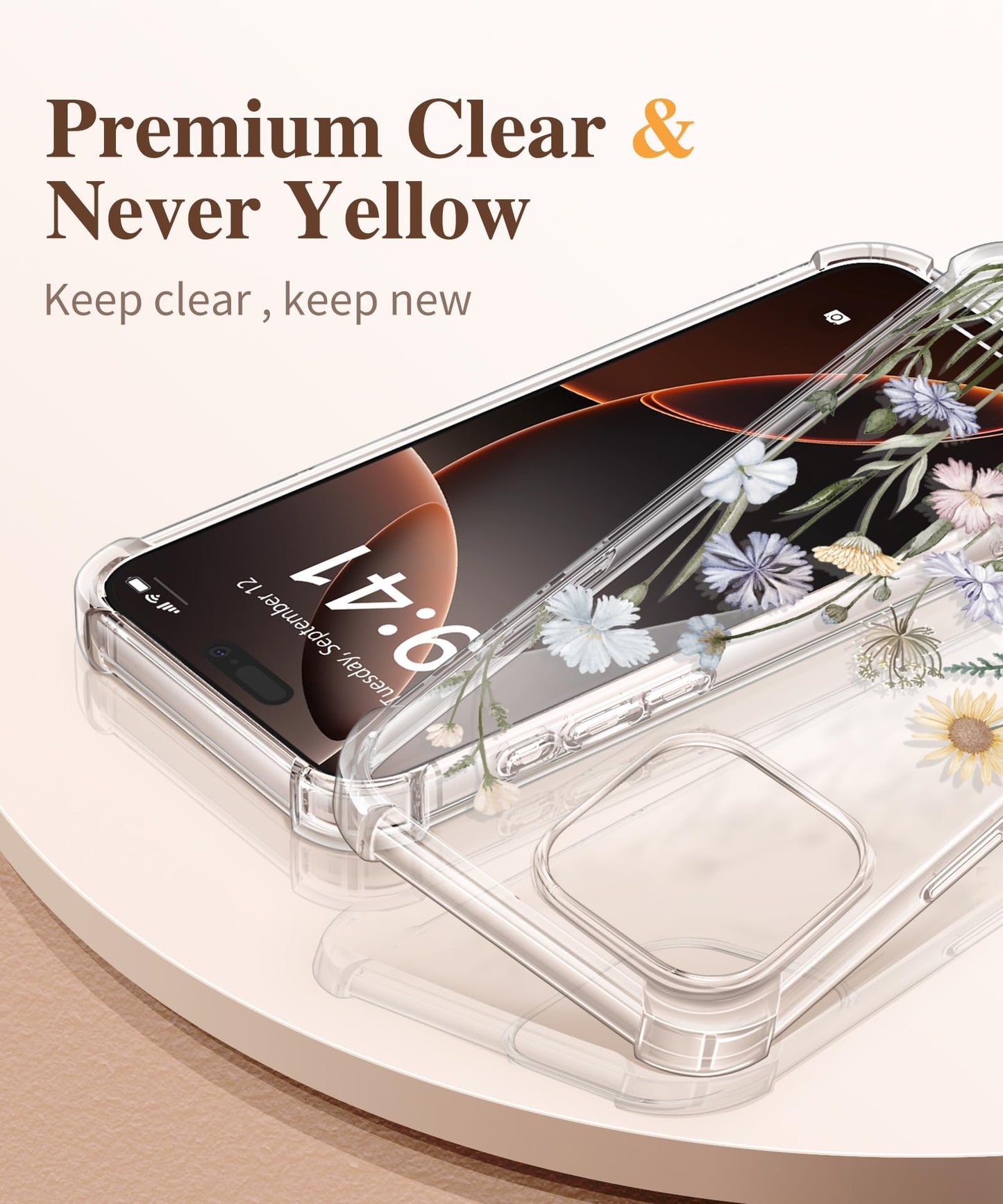 3-in-1 Floral Protection Kit for iPhone 16 Pro Max (6.9 inches, 2024)