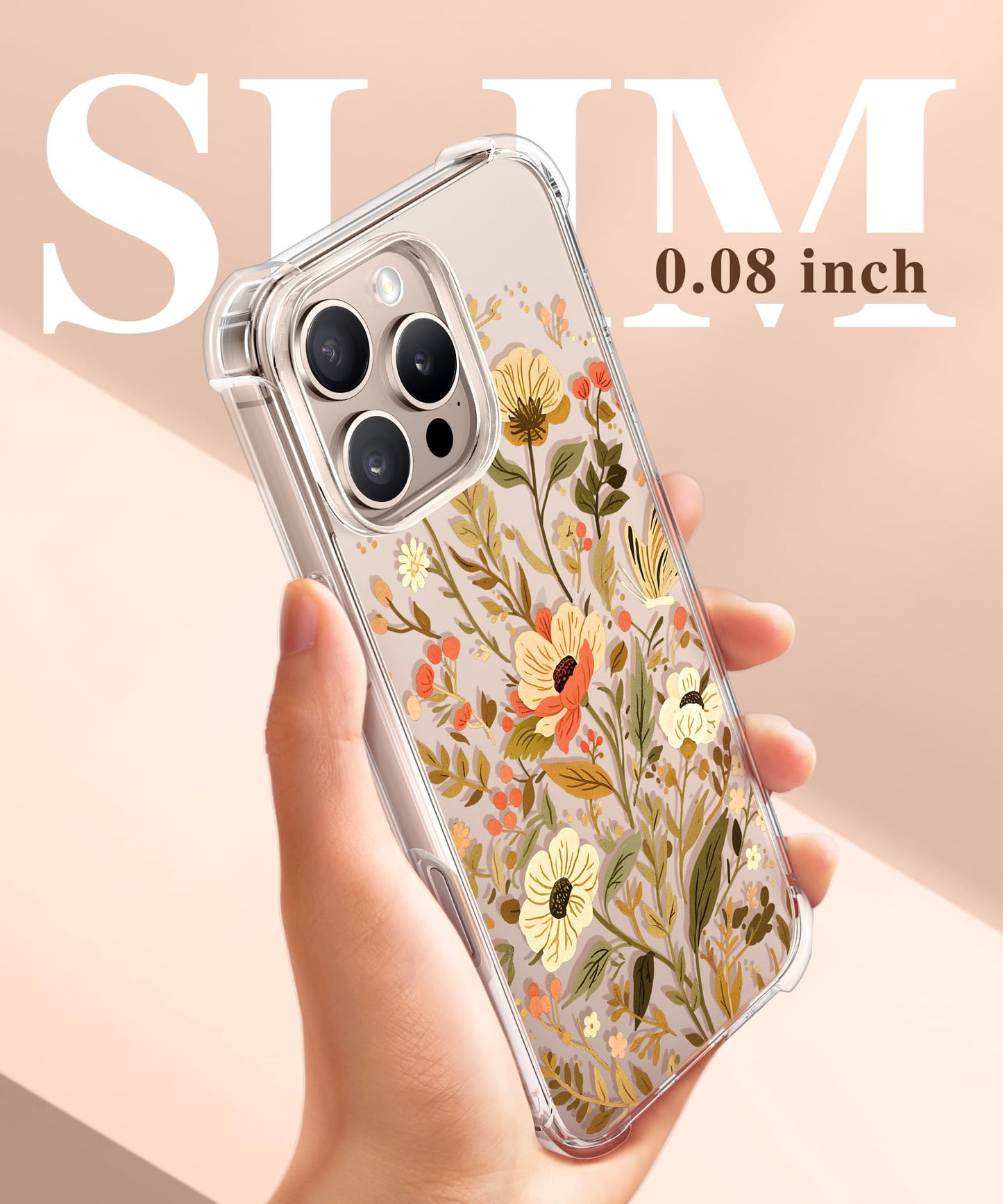 3-in-1 Floral Protection Kit for iPhone 16 Pro Max (6.9 inches, 2024)