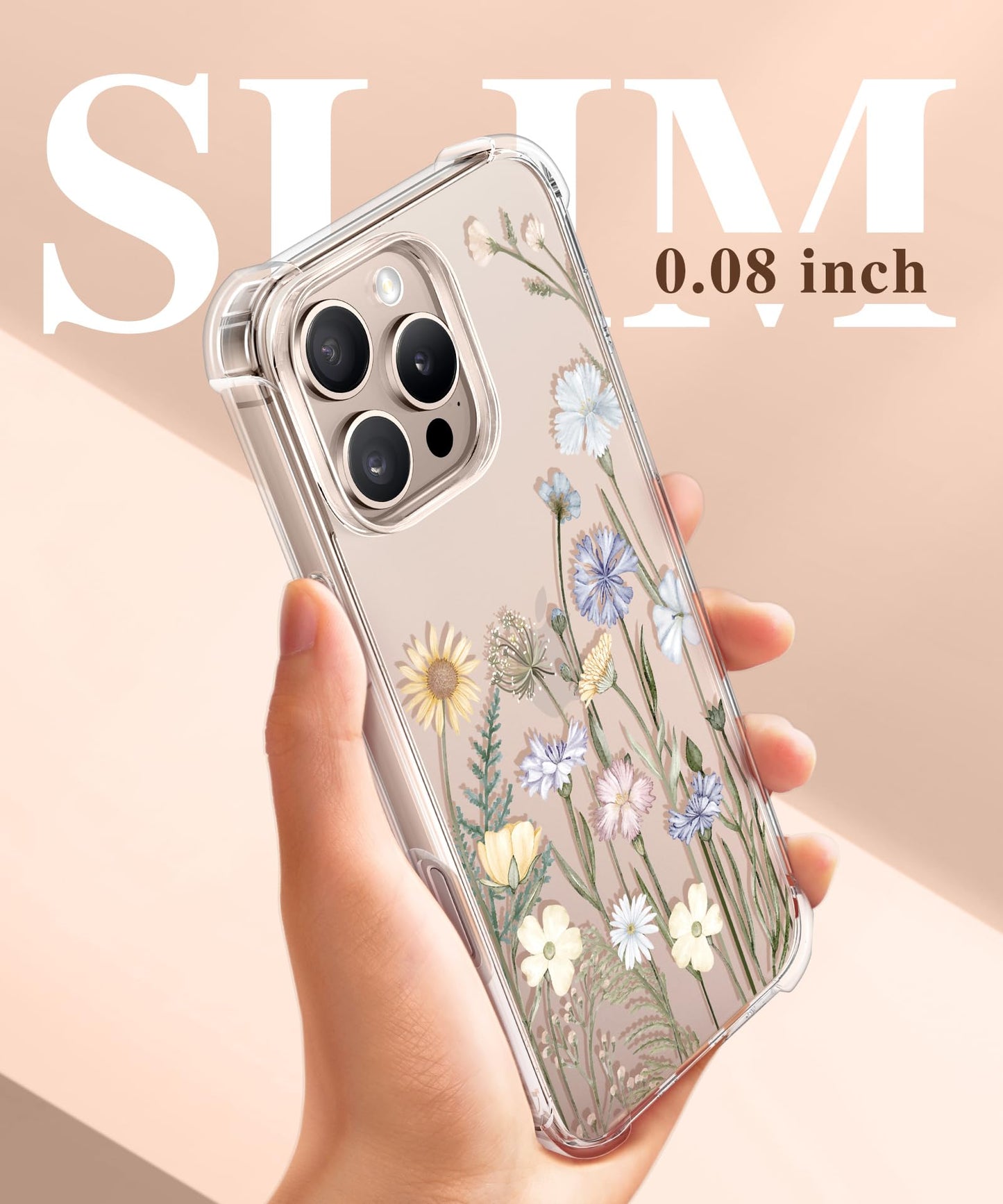 3-in-1 Floral Protection Kit for iPhone 16 Pro Max (6.9 inches, 2024)