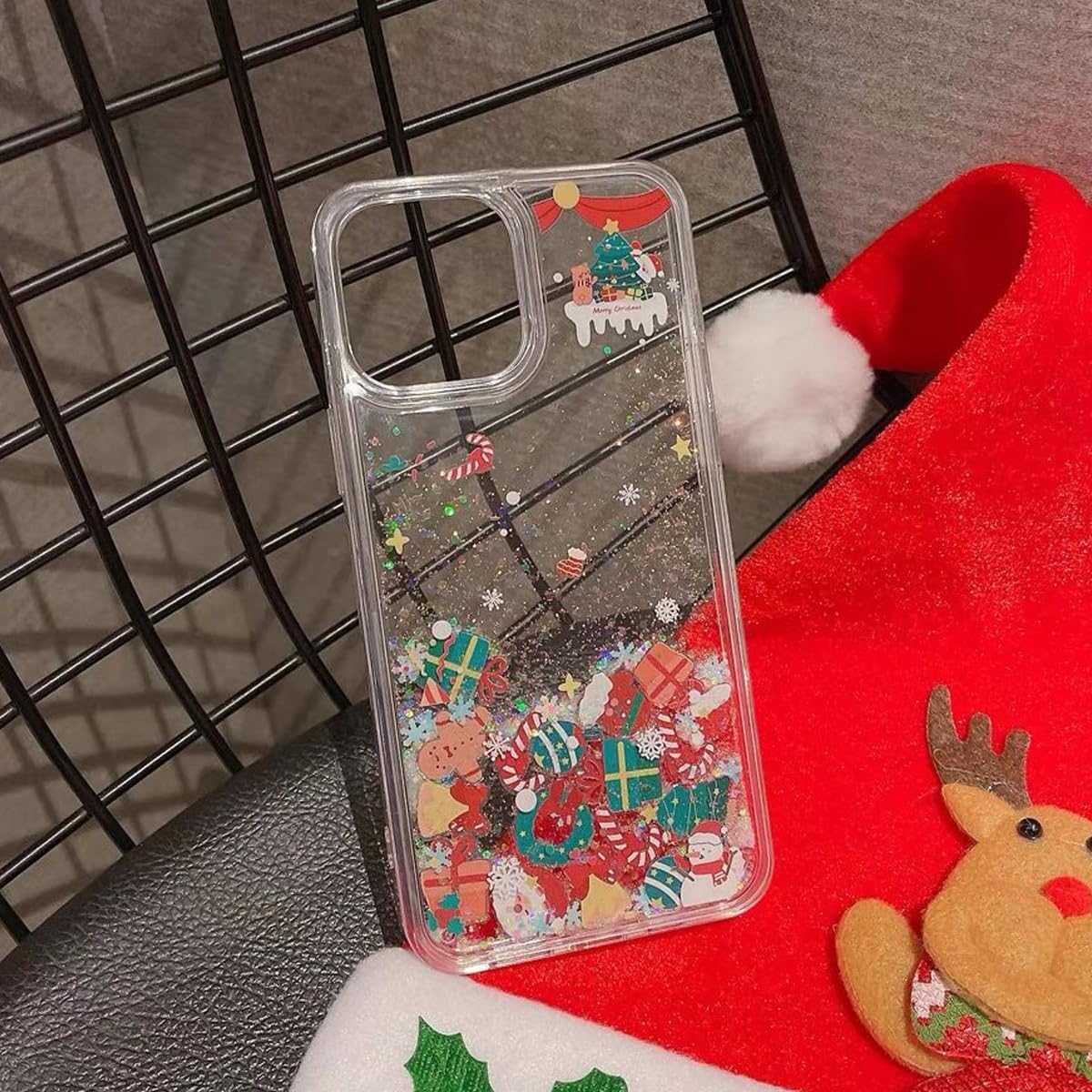 Christmas Glitter Case for iPhone 16 Pro