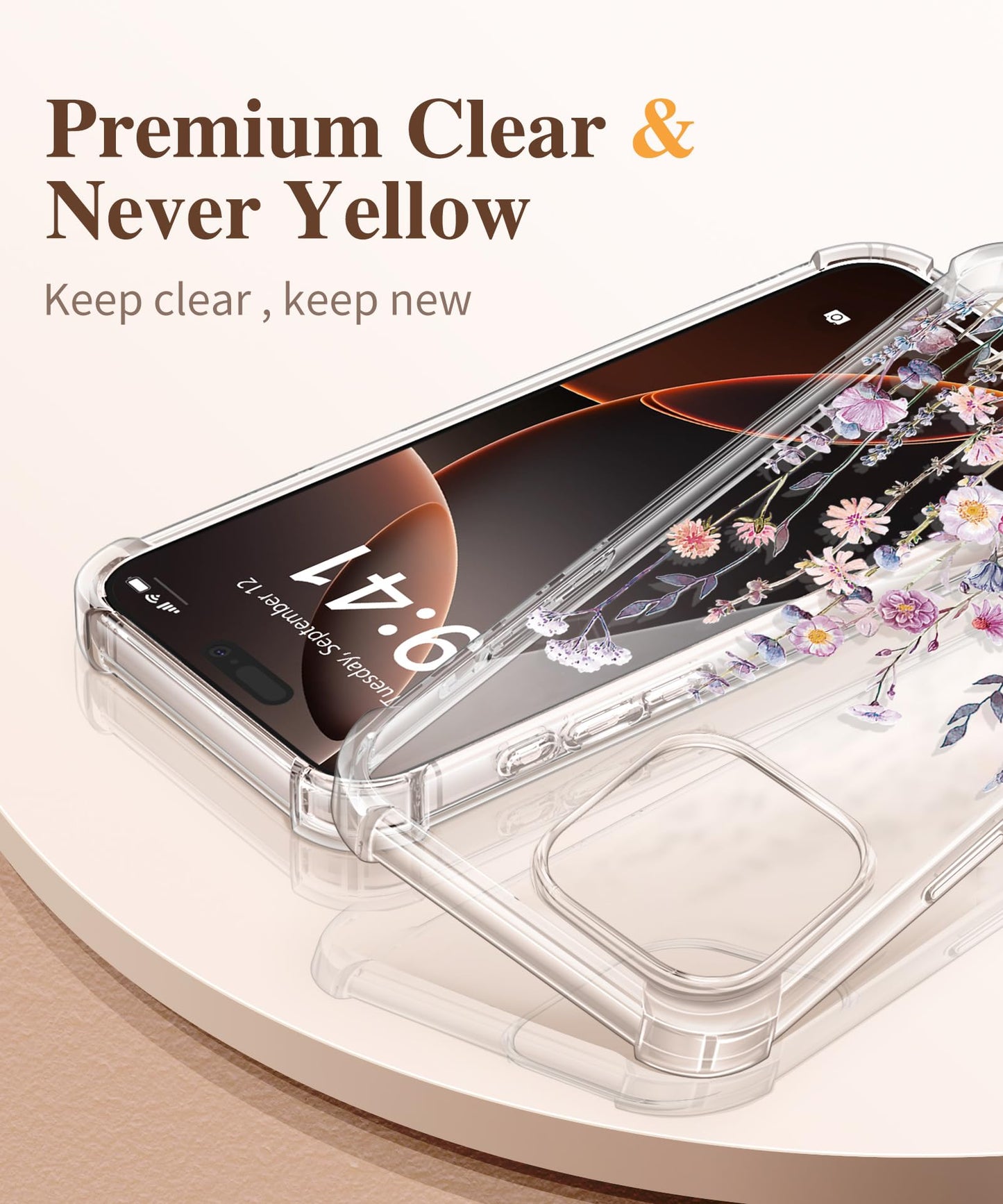 3-in-1 Floral Protection Kit for iPhone 16 Pro Max (6.9 inches, 2024)