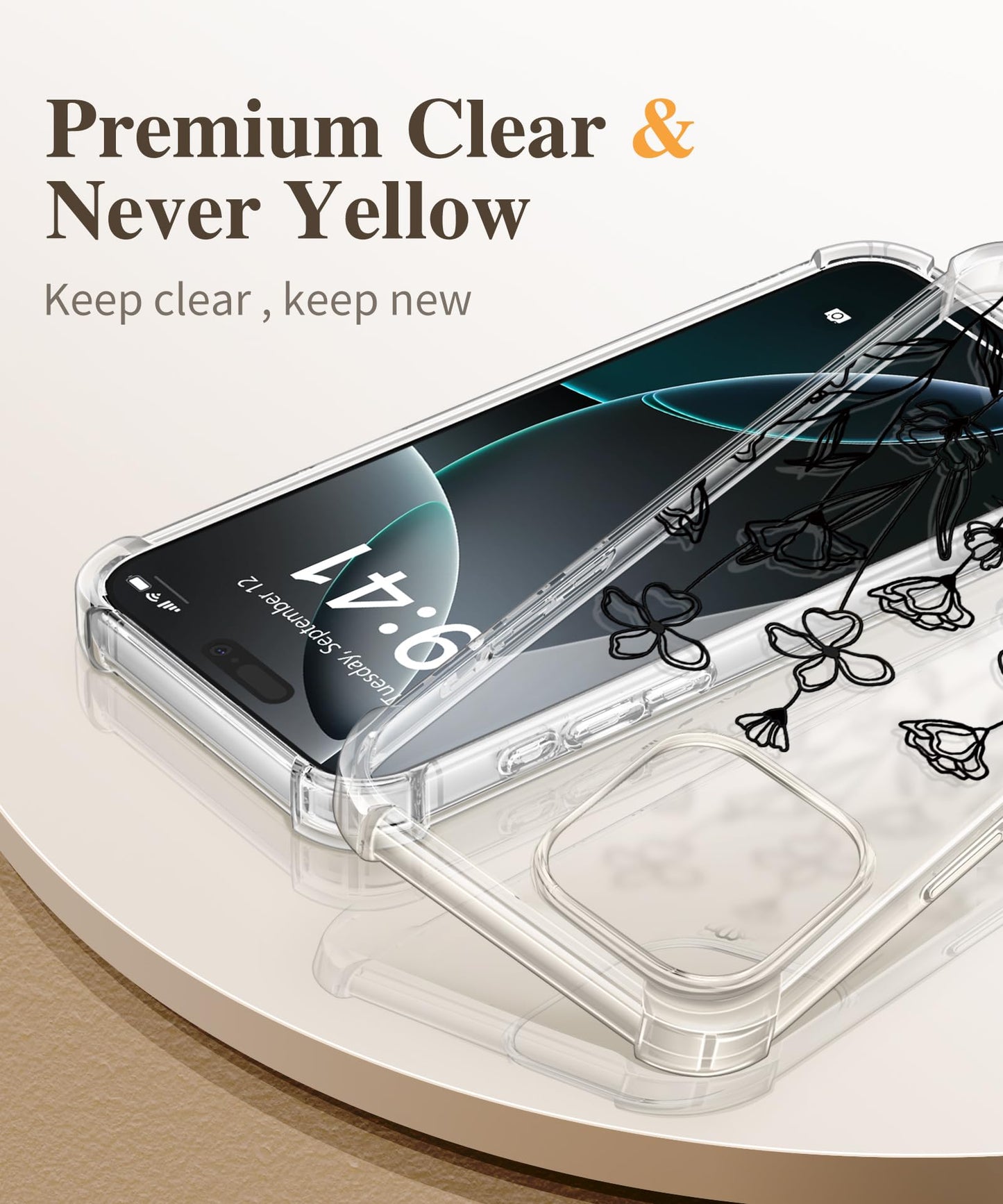 3-in-1 Floral Protection Kit for iPhone 16 Pro Max (6.9 inches, 2024)