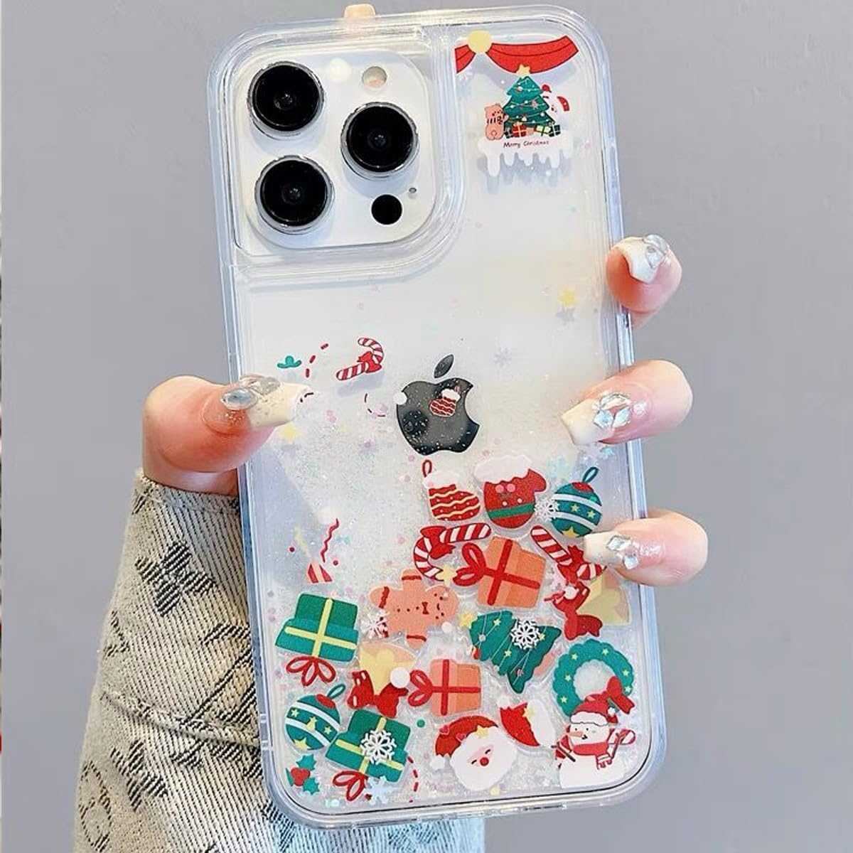 Christmas Glitter Case for iPhone 16 Pro