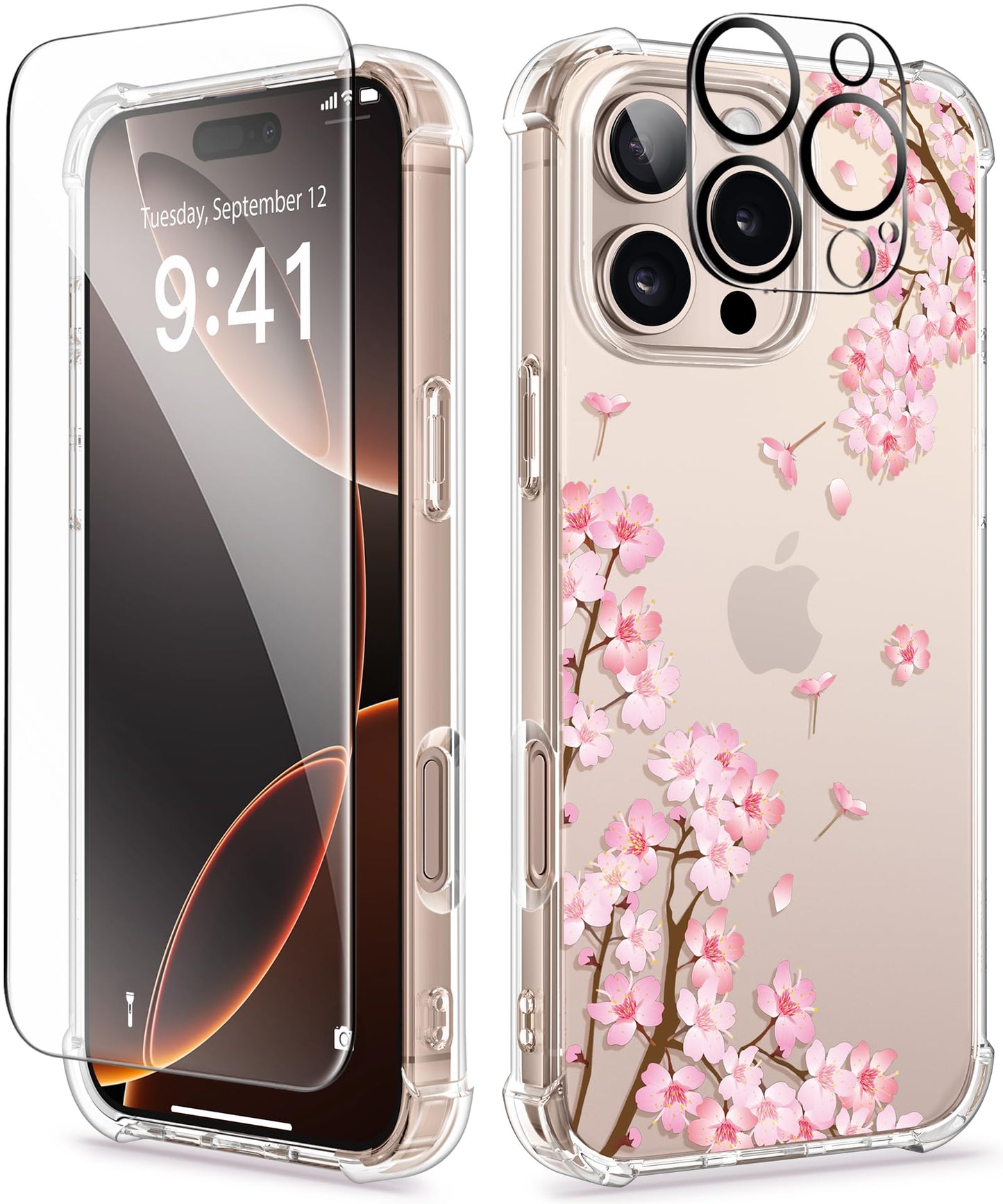 3-in-1 Floral Protection Kit for iPhone 16 Pro Max (6.9 inches, 2024)