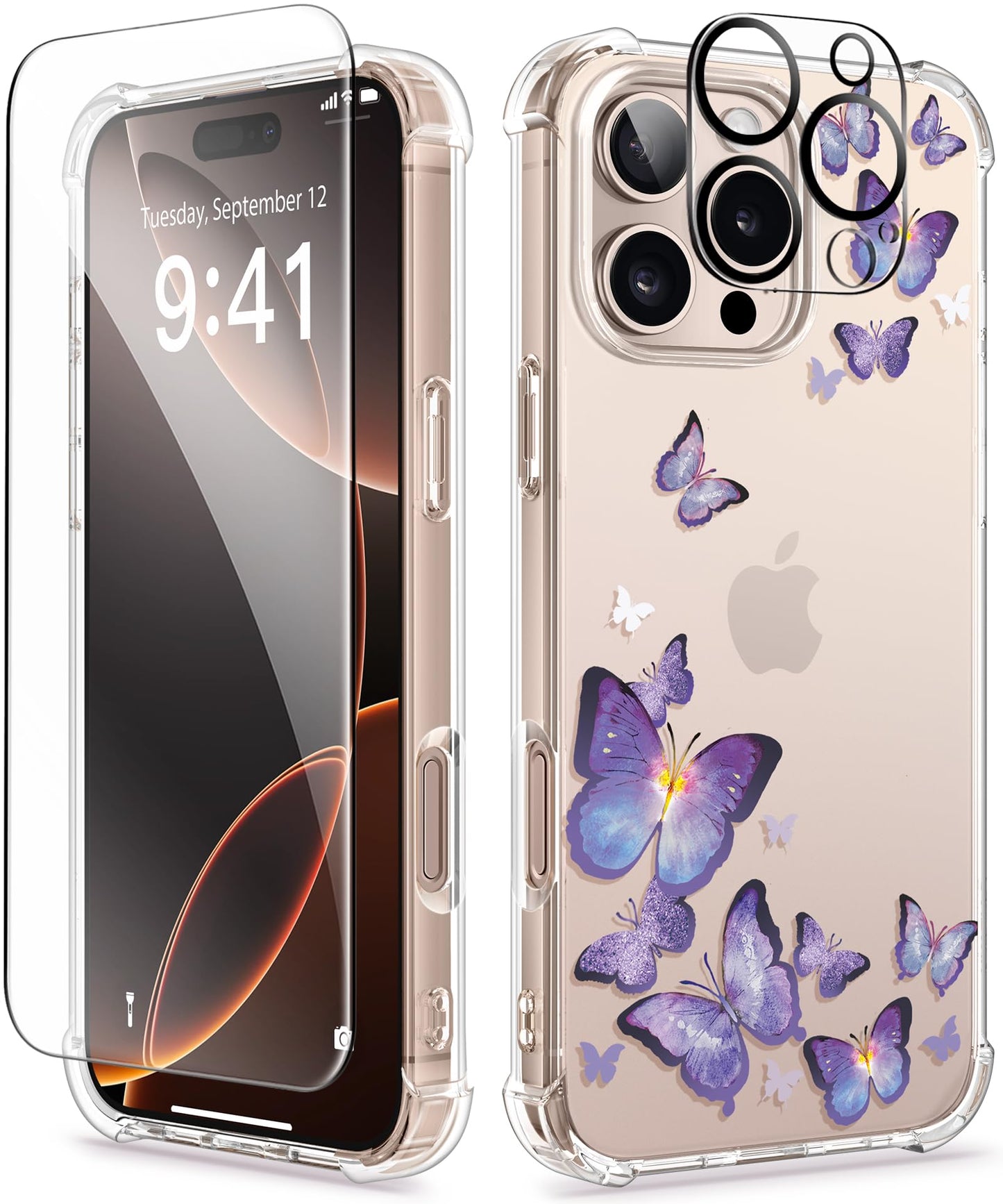 3-in-1 Floral Protection Kit for iPhone 16 Pro Max (6.9 inches, 2024)