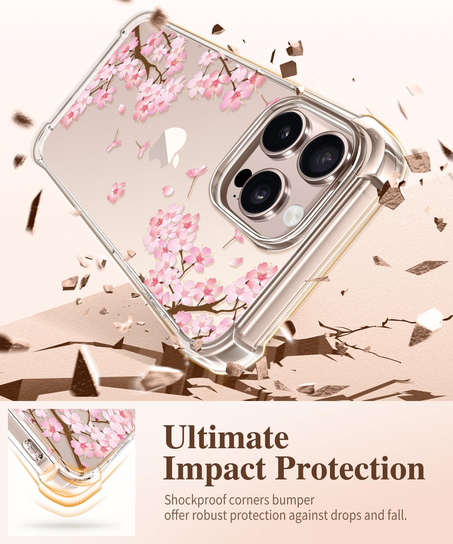 3-in-1 Floral Protection Kit for iPhone 16 Pro Max (6.9 inches, 2024)