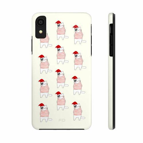 Christmas Cat Tough Case for iPhone with Wireless Charging