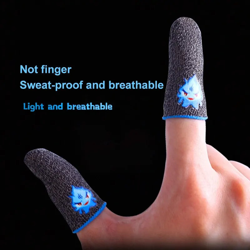 1 Pair Breathable Finger Covers for PUBG Mobile Gaming