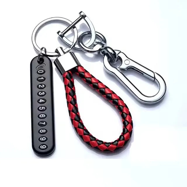 Trendy DIY Mobile Phone Number Plate Pendant Keychain