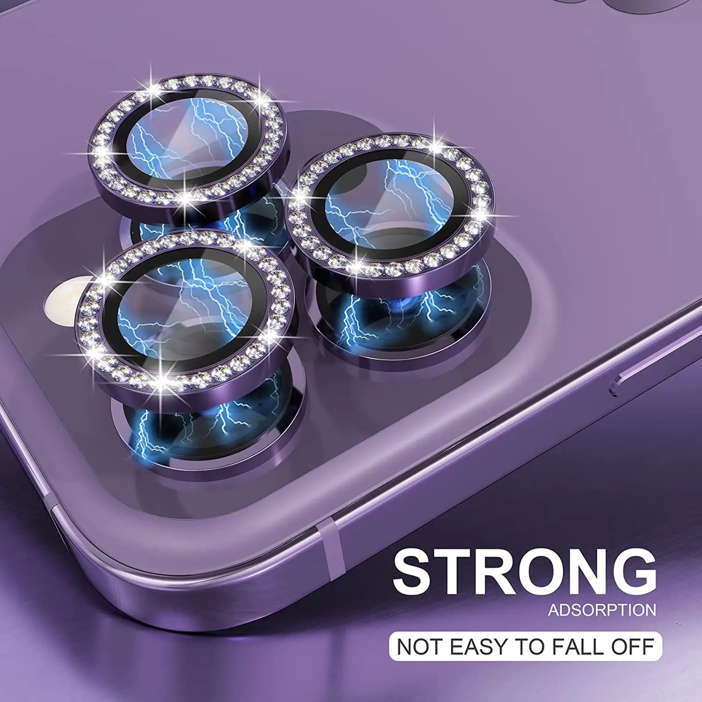 Glitter Diamond Rhinestone Camera Lens Protector for iPhone 11–16 Series