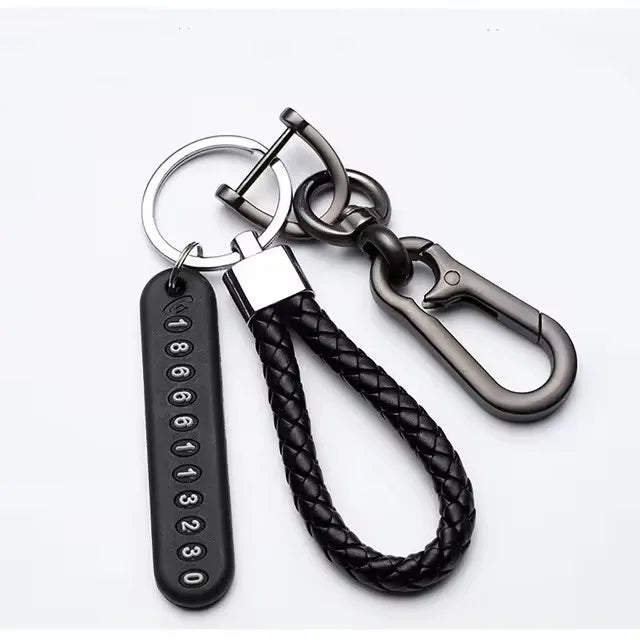 Trendy DIY Mobile Phone Number Plate Pendant Keychain