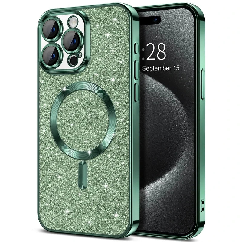 Bling Glitter Magnetic Case for iPhone 11–15 Series