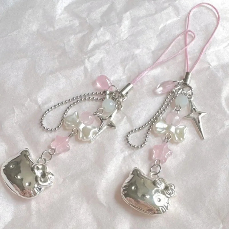 Hello Kitty Cell Phone Rope Chain Sanrio Anime Pendant