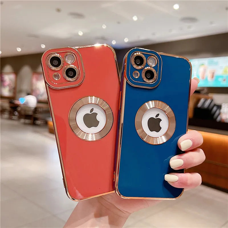 Luxury Silicone Plating Shockproof Case for iPhone