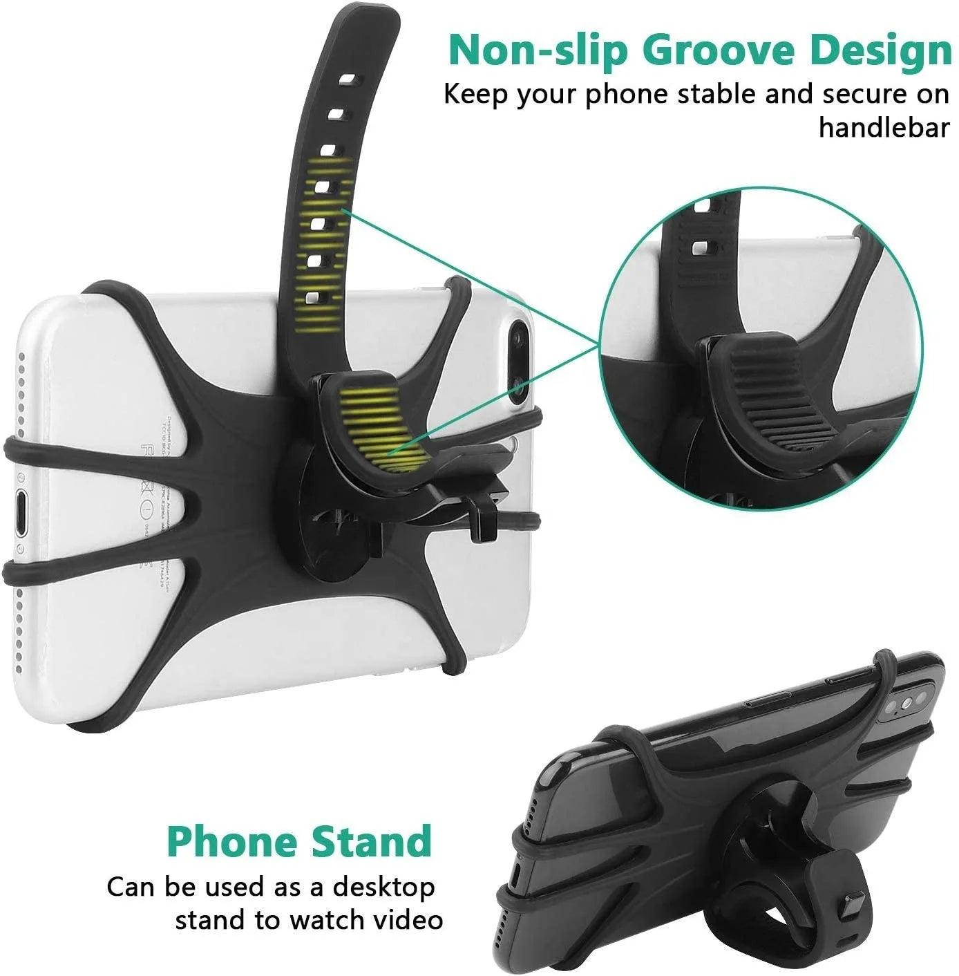 Silicone Strap Universal Bicycle Phone Holder