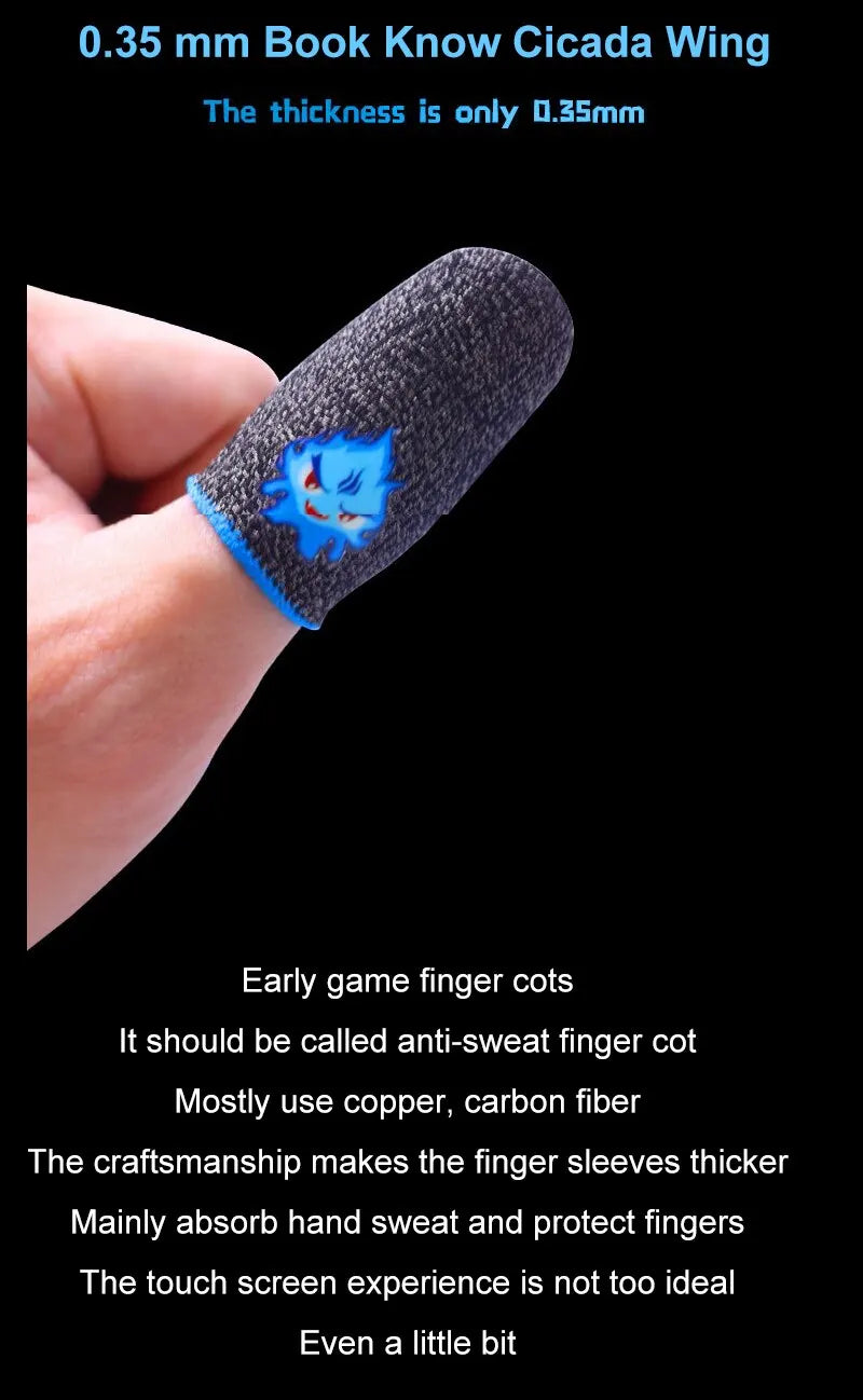 1 Pair Breathable Finger Covers for PUBG Mobile Gaming