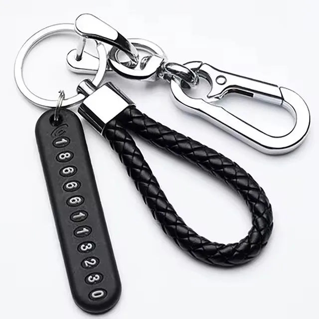 Trendy DIY Mobile Phone Number Plate Pendant Keychain