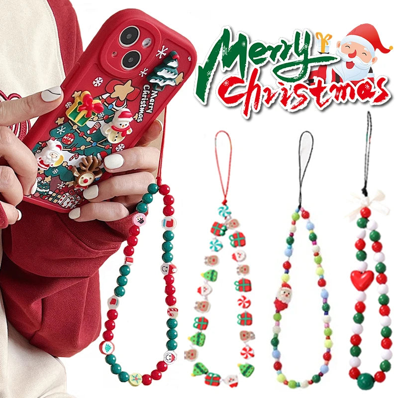 Christmas Series Mobile Phone Chain Wrist Strap Anti-Lost Chain