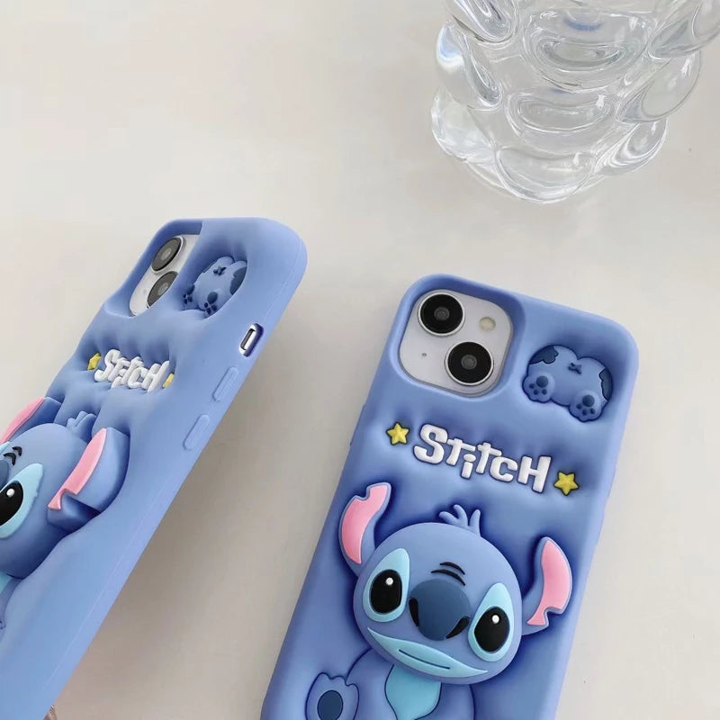 Cute 3D Cartoon Family Silicone Case for iPhone