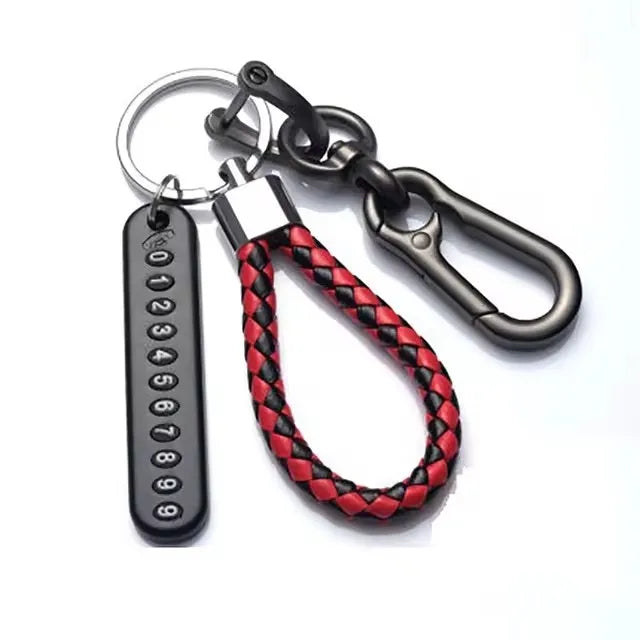 Trendy DIY Mobile Phone Number Plate Pendant Keychain