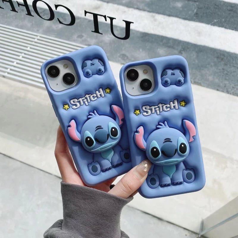 Cute 3D Cartoon Family Silicone Case for iPhone