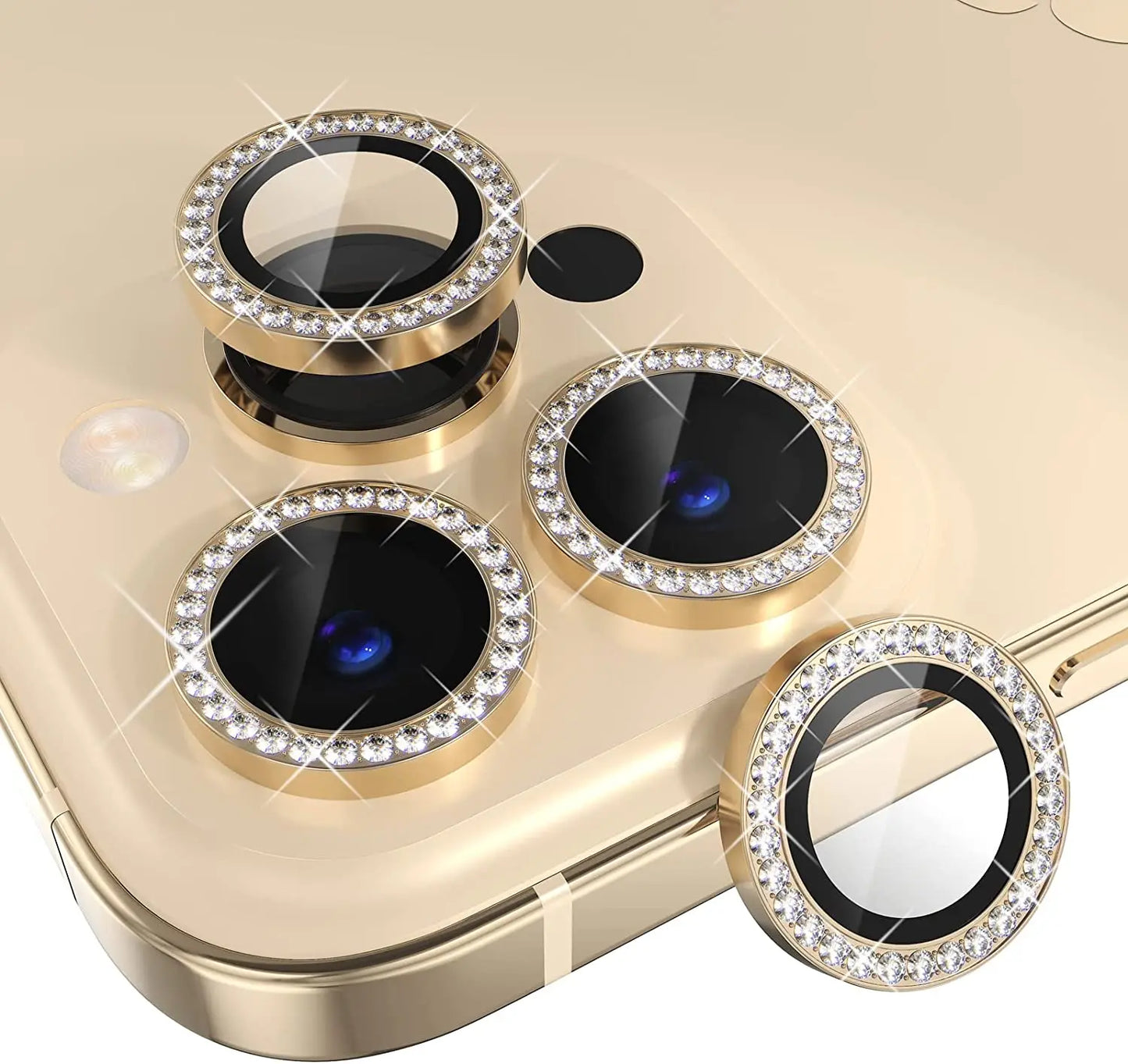 Glitter Diamond Rhinestone Camera Lens Protector for iPhone 11–16 Series