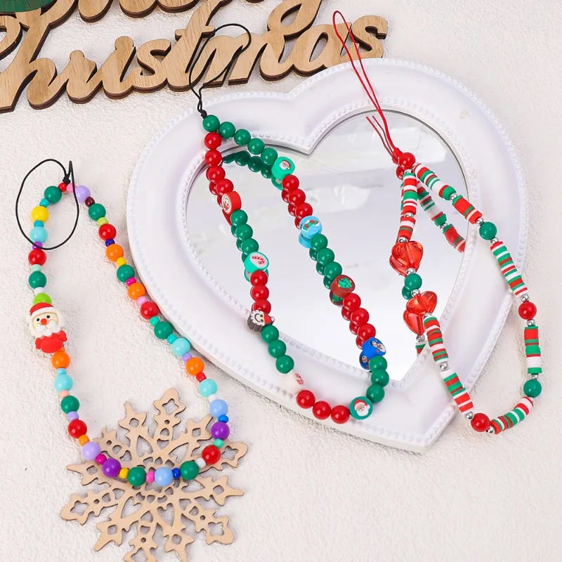 Christmas Series Mobile Phone Chain Wrist Strap Anti-Lost Chain