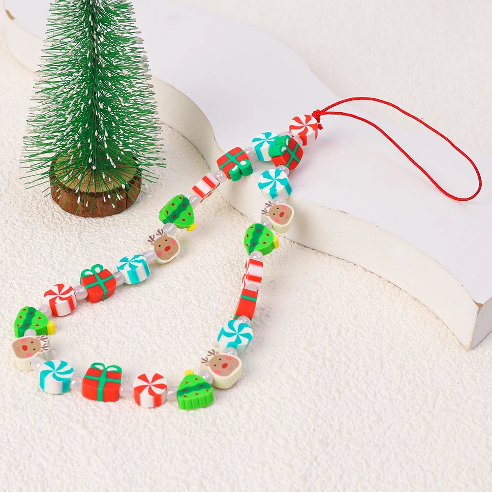 Christmas Series Mobile Phone Chain Wrist Strap Anti-Lost Chain