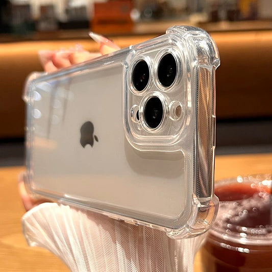 Luxury Shockproof Transparent Bumper Case for iPhone