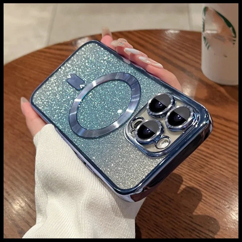 Electroplated Magnetic TPU Case with Built-in Lens Film