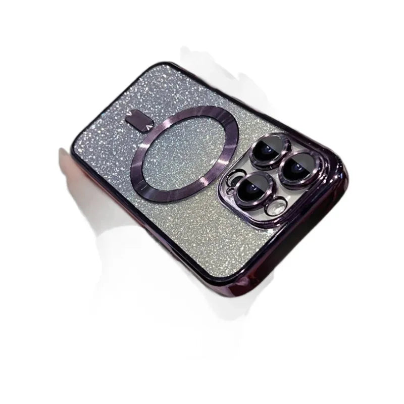 Electroplated Magnetic TPU Case with Built-in Lens Film