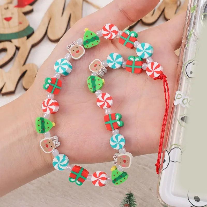 Christmas Series Mobile Phone Chain Wrist Strap Anti-Lost Chain