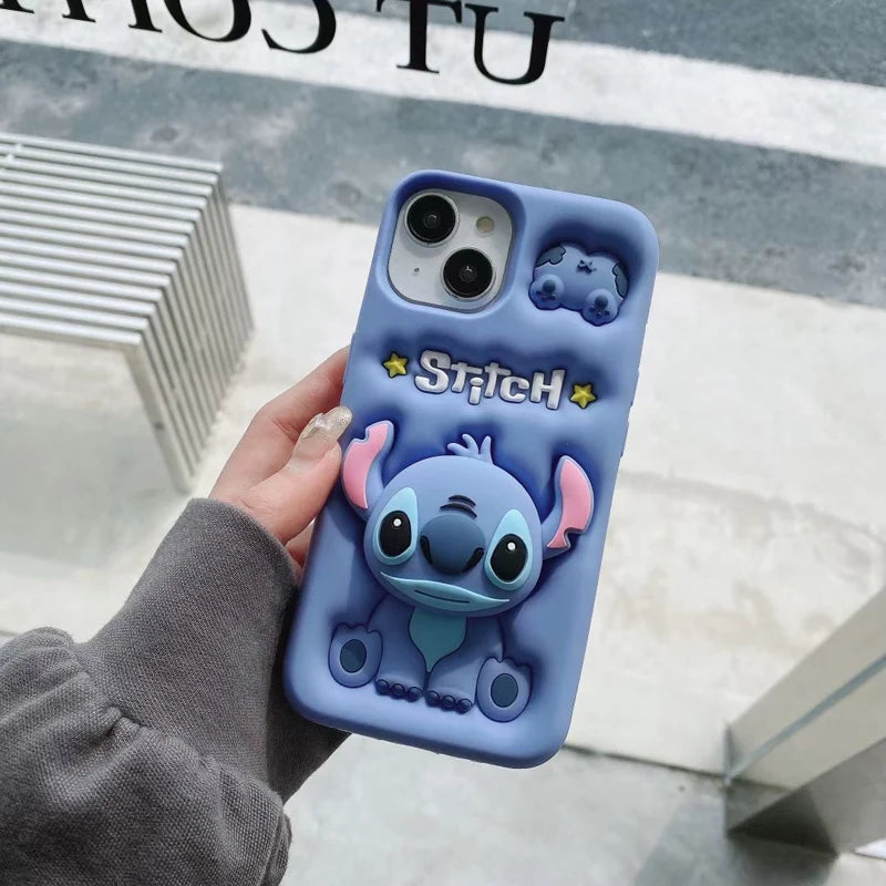 Cute 3D Cartoon Family Silicone Case for iPhone