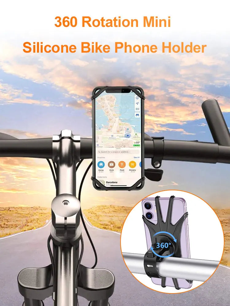 Silicone Strap Universal Bicycle Phone Holder