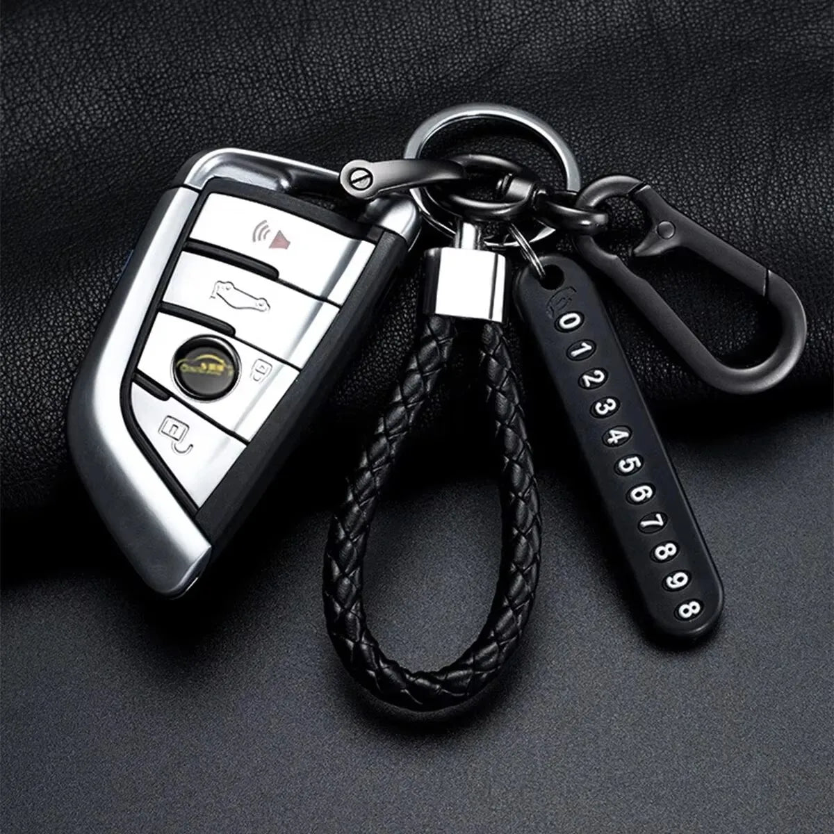 Trendy DIY Mobile Phone Number Plate Pendant Keychain