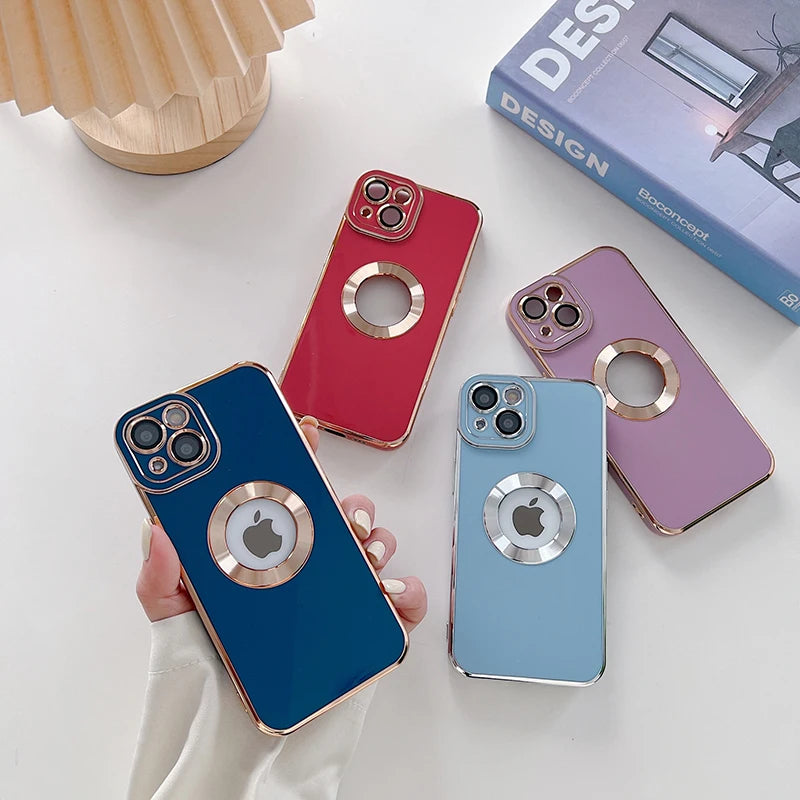 Luxury Silicone Plating Shockproof Case for iPhone