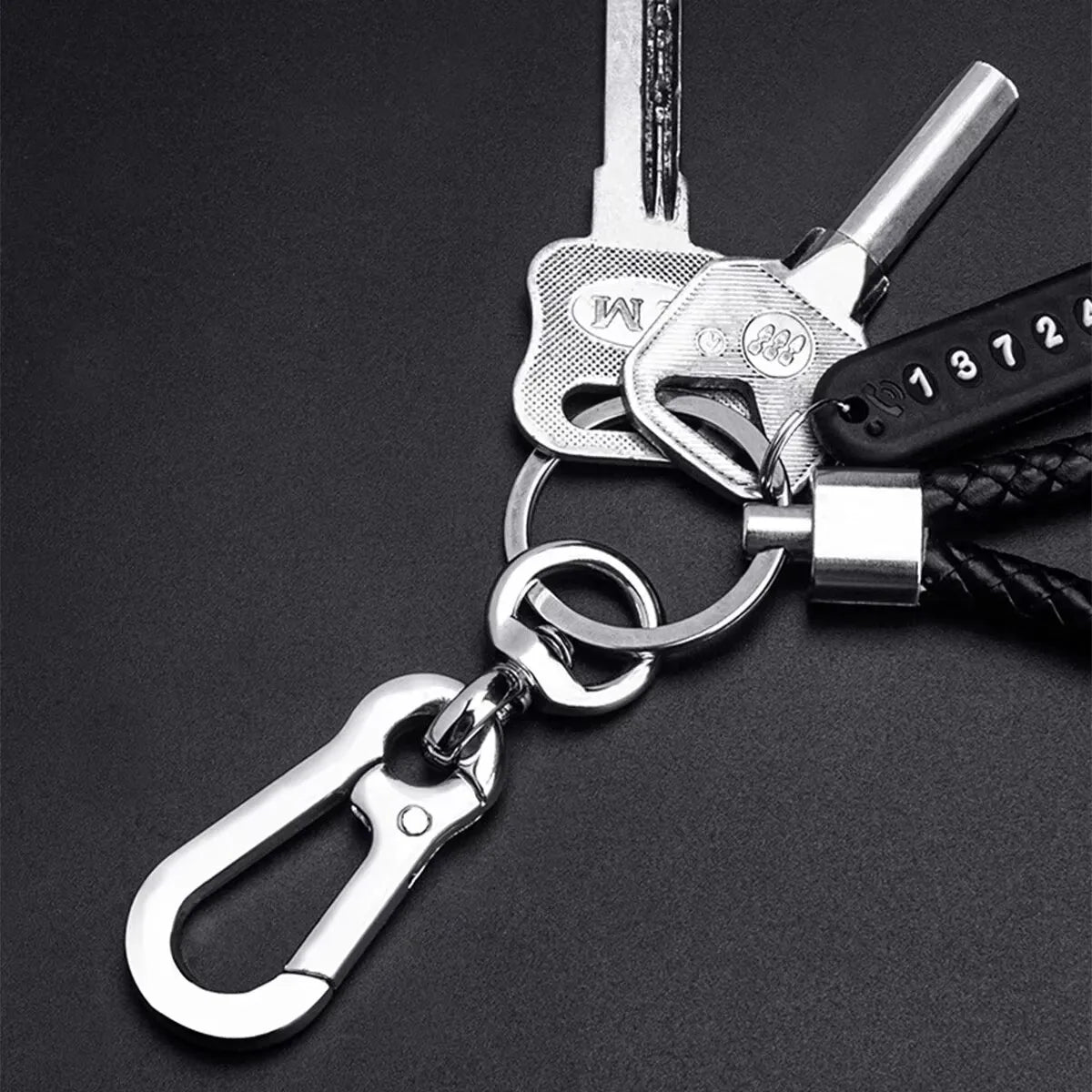 Trendy DIY Mobile Phone Number Plate Pendant Keychain