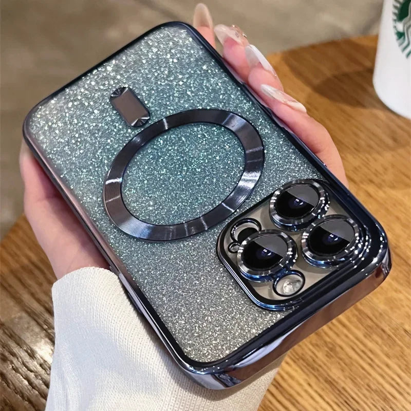 Electroplated Magnetic TPU Case with Built-in Lens Film