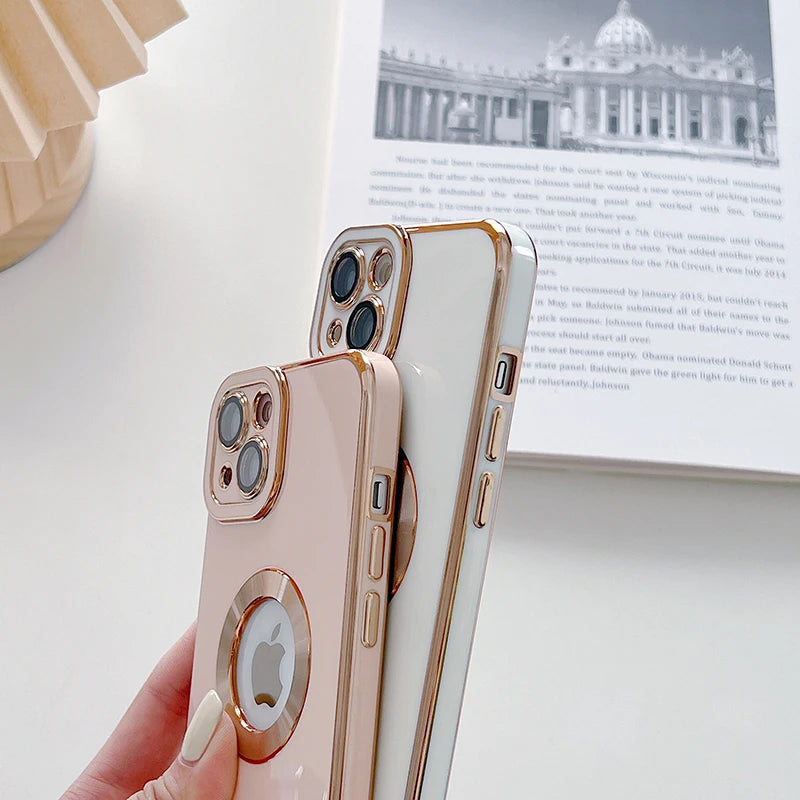 Luxury Silicone Plating Shockproof Case for iPhone